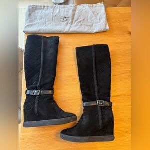 Aquatalia Black Over the Knee Boots